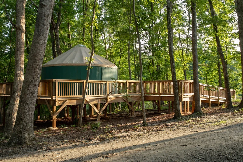 Featured image for “Skip the Tech: Stay in a Yurt at Lake Anna State Park”