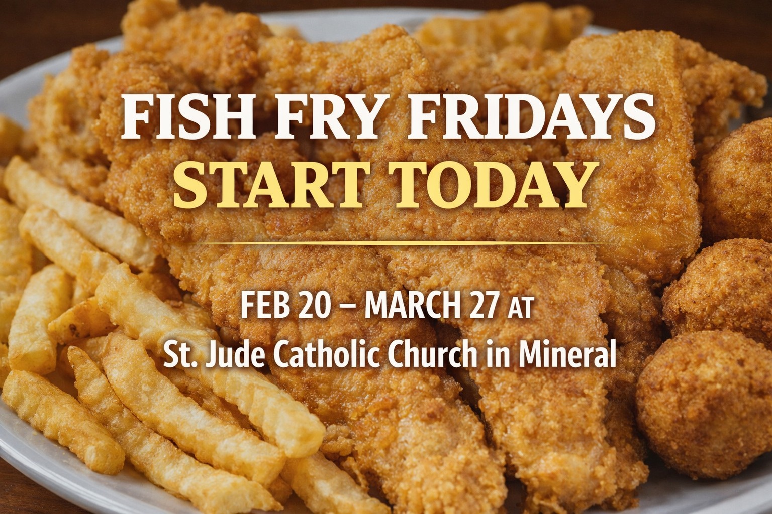 Featured image for “Fish Fry Fridays in Mineral through March”